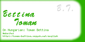 bettina toman business card